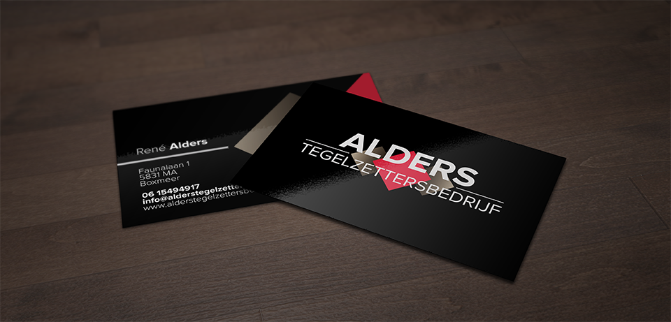 Studio Buzz | Alders tegelzettersbedrijf, Boxmeer | Grafische vormgeving, drukwerk, digitaal, concept, Gemert, Ledeacker